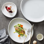 Camping Plates Breakfast Plate Serving Tray Dish White Cold Dishes Dishes Dishes Cold Dishes Mood Dishes Dishes Tableware Decorative Plate(33CM)
