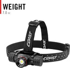 Coast® XPH34R 2700 Lumen USB-C Rechargeable-Dual Power LED Headlamp withPURE Beam® Twist Focus™ and Magnetic Base