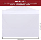 COOSHADE Instant Canopy SunWall 10x10 Canopy SideWall for Pop up Canopy Tent, 1 Pack Sidewall Only, White
