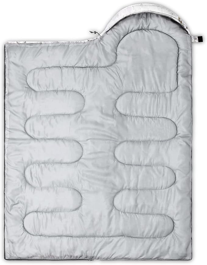 QOOMO Camping Sleeping Bags,3 Season Warm & Cool Weather,Lightweight,Waterproof Sleeping Bags for Adults & Kids,Traveling,and Outdoors,Camping Gear Equipment