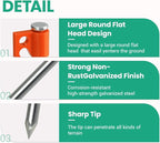 Tradesparker Tent Stakes 12-Pack 8Inch Heavy Duty Garden Stakes Canopy Anchors - Includes Ropes for Camping Tents, Pop Up Canopies and Outdoor Events, Green