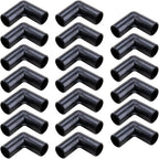 ZORZA 20Pcs 90° Corner Tent Connector 2 Way Plastic Canopy Parts and Accessories with 0.63" ID Essential Tent Frame Replacement Parts for Enhanced Stability