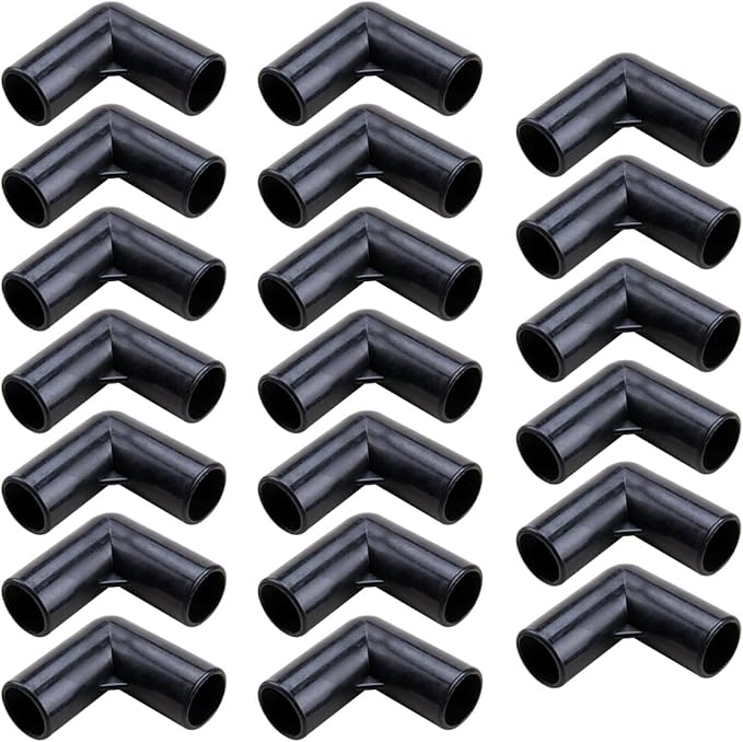 ZORZA 20Pcs 90° Corner Tent Connector 2 Way Plastic Canopy Parts and Accessories with 0.63" ID Essential Tent Frame Replacement Parts for Enhanced Stability