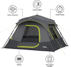 CORE 4 Person Instant Cabin Tent Camping Set | Includes 1 Pop Up Tent with 60 Second Setup, 1 Outdoor Table & 2 Camp Chairs | Perfect for Family Car Camping with Included Carry Bag