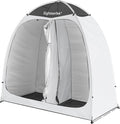 EighteenTek® Shower Tent Camping, 2-Room Portable Changing Room, Outdoor Shower Enclosure, Pop Up Privacy Tent Shelter with Floor & Doors, Waterproof & Lightweight, Camping Toilet Bathroom
