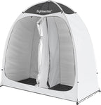 EighteenTek® Shower Tent Camping, 2-Room Portable Changing Room, Outdoor Shower Enclosure, Pop Up Privacy Tent Shelter with Floor & Doors, Waterproof & Lightweight, Camping Toilet Bathroom