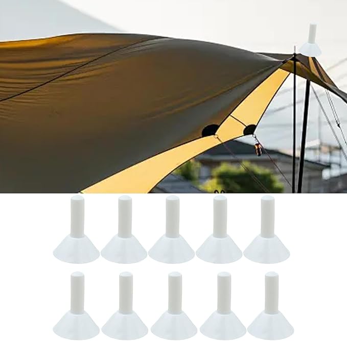 10x Tent Poles Tips Tarp Poles Tip Covers Versatile Protective Supplies Protector Lightning Caps for Traveling Fishing Canopy