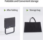 Metal Portable Tactical Camping Table, Foldable Lightweight Small Table with Storage Bag, Durable Carbon Steel Outdoor Picnic Table, Perfect for Fishing, Hiking and BBQ