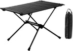 Camping Table, Lightweight and Portable Folding Table, Ideal for Camping, Hiking, Beach, Picnic, Travel, Backyard (Black)