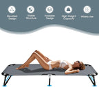 Giantex Folding Camping Cot for Adults, Portable Sleeping Cot Bed with 600D Oxford Fabric, Heavy Duty Frame, 350Lbs Capacity, 1-Step Use, Outdoor Lounge Chair for Sleepover Hiking, Home & Office, Grey