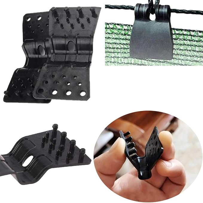 Shade Cloth Heavy Duty Lock Grip, 30pcs Sun Shade Cloth Plastic Clips Windproof Awning Clamp Grip, Greenhouse Shade Cloth Fix Clamp Tent Clips Accessory for Patio Garden Netting Film Net