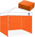 Instant Canopy Tent Sidewalls for 10x10 Pop Up Canopy Waterproof, 99% UV Protection, 3 Piece Sidewalls, Orange(3PCS Sidewall Only, Canopy Tent NOT Included)
