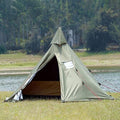 GeRRiT Pyramid Tent Indian Shelter Anti-Rainstorm Outdoor Camping Tent Yurt Tent with Stove Hole Family Teepee Tent