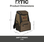 RTIC 15 Can Lightweight Backpack Cooler Soft Insulated Portable Bag for Lunch, Beach, Drink, Beverage, Travel, Camping, Picnic, Car, Hiking,