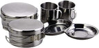 8Pcs Camping Cookware Set - Pot, Pan, Water Cup & Tableware, Portable Mess Kit for Hiking & Picnics