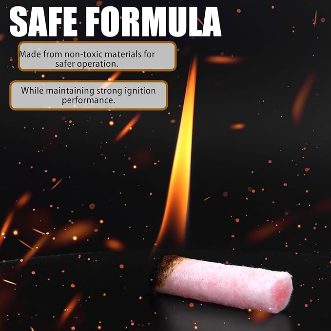 30 Pack Waterproof Fire Starters with 5+ Minute Burn for Camping, Emergency, Fire Pits, Grills,Non-Toxic