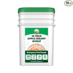 Valley Food Storage Apple Creamy Wheat | 100 Serving Emergency Breakfast Food Supply, 10-Bag Bucket | 25 Year Shelf Life | Survival Meals for Long Term Food Storage, Camping & Prepper Supplies