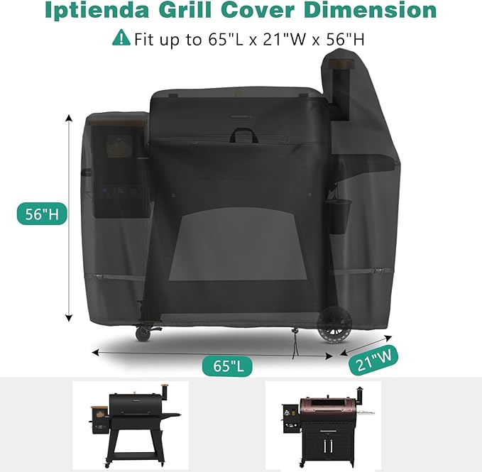 Grill Cover for Pit Boss Savannah Onyx Series 1500Sq Wood Pellet Grill, 65inch Outdoor Grill Cover Waterproof for PB1500NX Smoker Grill-65 L x 21" W x 56" H