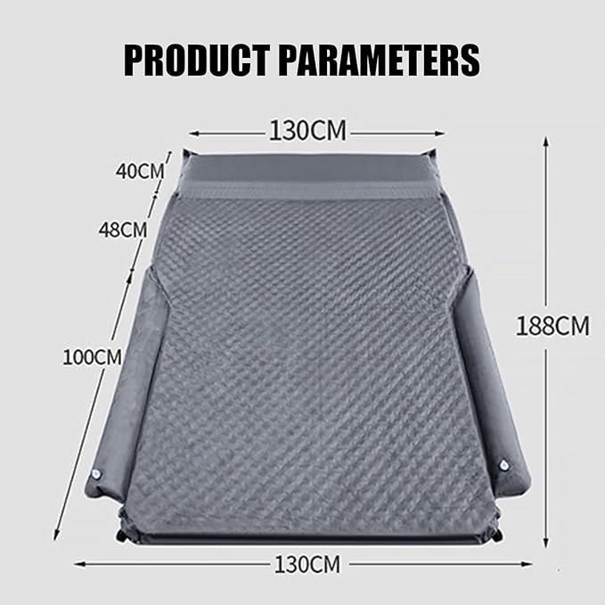 Inflatable Car Air Mattress for Toyota Prius/Prius+ XW50 XW30/5.Gen 2003-2025 Air Mattress Camping Bed Car Sleeping Bed Portable Foldable Car Air Bed,Suede Gray