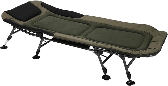 600D Oxford Portable Folding Camp Bed with Carry Bag Foldable Sleeping Cots Holds Up to 180KG for Home Office Outdoor