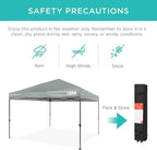 Best Choice Products 10x10ft Pop Up Canopy Tent, Outdoor Shade, 1 Person 1 Minute Set Up, Carry Case, 4 Weight Bags - Silver