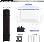 ABCCANOPY 13x13 Pop Up Canopy with Double Ventilated Top, 4 Sandbags, 4 Ropes and 8 Stakes (White)