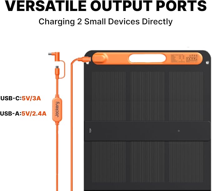 Jackery SolarSaga 200W Portable Solar Panel,IP68 Foldable Bifacial Solar Panels,Compatible with Jackery Explorer Power Station and Solar Generator,for Rooftops Outdoor Camping Off-Grid (Renewed)