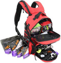 Lightning X Stocked Modular Trauma & Bleeding First Aid Responder Medical Backpack + Kit + Hydration Bladder - Red w/Hydration Bladder