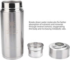 New alkalines Water Bottle, Portable alkalines Ionizer Generator, Stainless Steel Water Filter Bottle, Nano Balance Bio Energy Lonizer Cup Flask for Sports,Camping (Silver)