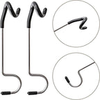 4pcs Stainless Steel Camping Light Hooks Portable Metal Pole Hooks Black Tent Lantern Hangers Multifunctional Outdoor Camping Accessories for Hiking and Backpacking