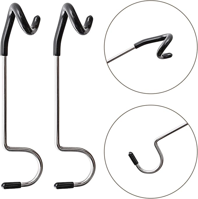 4pcs Stainless Steel Camping Light Hooks Portable Metal Pole Hooks Black Tent Lantern Hangers Multifunctional Outdoor Camping Accessories for Hiking and Backpacking