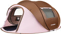 EchoSmile Instant Pop Up Camping Tent, 2/4/6 Person, Easy Setup Tent, Water Resistant Dome, Portable with Carry Bag