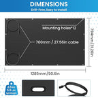 200W 12V IBC Flexible Solar Panel, 26% High-Efficiency Monocrystalline Cell, 245° Ultra Lightweight Waterproof Semi-Flexible for RV, Marine, Boat, Van, Camping (2 * 200W)