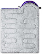 QOOMO Camping Sleeping Bags,3 Season Warm & Cool Weather,Lightweight,Waterproof Sleeping Bags for Adults & Kids,Traveling,and Outdoors,Camping Gear Equipment