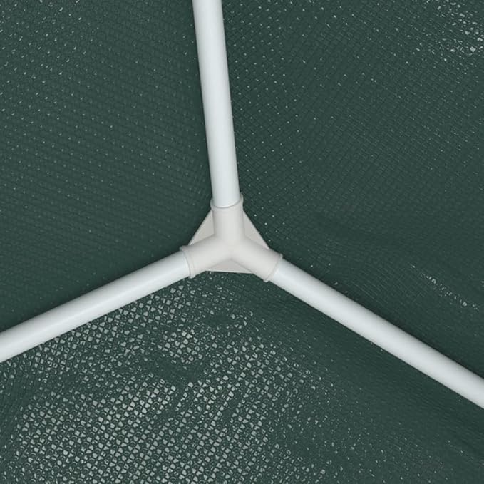 Large Party Tent with Steel Frame and Green Polyethylene Canopy, 13.1 x 19.7 ft Outdoor Shelter for Events and Gatherings, Water-Resistant and Durable, Easy Setup,