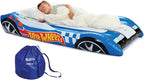 Hot Wheels & FUNBOY Kids Sleepover Bed & Air Mattress. Perfect for Sleepovers. Includes Carrying Storage Bag, Twin