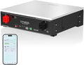 51.2V 100Ah LiFePO4 Battery with 5.12kWh Capacity, Support Wi-Fi App Monitoring, CAN/RS485 Communication, 6000+ Cycles, Max 5.12kW Power Perfect for Off-Grid, Solar, Backup Power