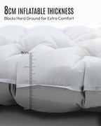 MOBI GARDEN Gennye Pro Rectangular Sleeping Pad for Camping, Extra Thick Insulated Air Mat for Side Sleepers, R-Value 3.9 Winter Mattress with Noise Reduction & Anti-Slip Design, Wide & Double Sizes