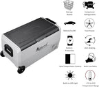 Alpicool T36 Dual Temperature Control 12 Volt Refrigerator 38 Quart Portable Car Fridge Freezer (-4°F~68°F) for Truck, RV, Boat, Camping and Travel