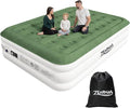 2025 Upgraded Queen Air Mattress with Built in Pump，18'' Comfort Blow up Mattress, Quiet Surface Portable Inflatable Mattress, Air Bed with Storage Bag for Guests, Home, Camping, 660 lbs Max