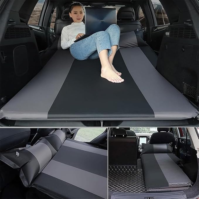 Car Inflatable Mattress for Chrysler Pacifica 2017 2018 2019 2020 2021 2022 2023 2024 Self Inflating Sleeping Pad Thickened Air Bed Cushion Camping Travel Mattress Multifunctional,Orange