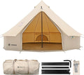 Canvas Bell Tent Yurt Tent 4 Seasons for Camping 100% Cotton Glamping Tents with Stove Jack, Family Camping Outdoor Hunting Party