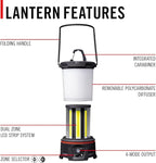 COAST EAL55R Dual Color LED Emergency Light, 3000 Lumen, 10+ Nights of Light, Variable Light Control, Durable for Outdoor & Survival, Black