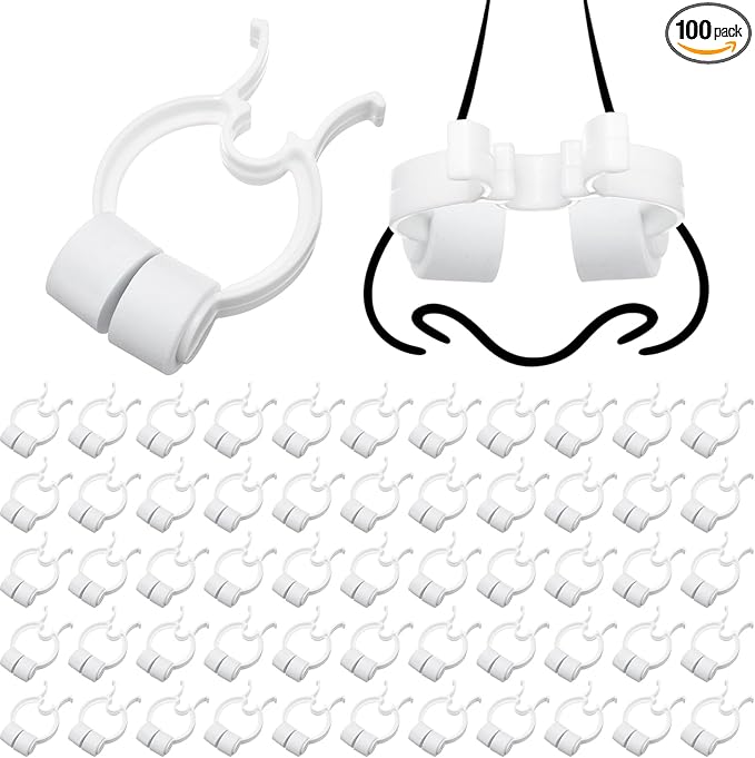 Frienda Professional Nose Stop Clips Plastic Foam Nosebleed Stopper Clips for Adults Accidental Emergency Condition Swimming(100 Pcs,White,Standard Size)