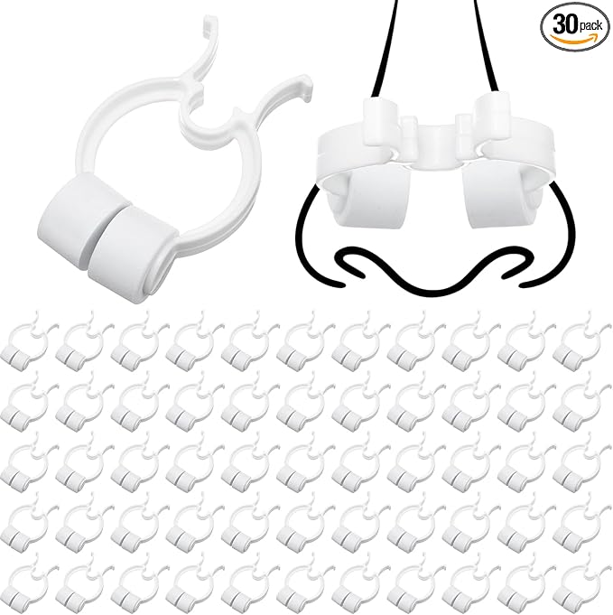 Frienda Professional Nose Stop Clips Plastic Foam Nosebleed Stopper Clips for Adults Accidental Emergency Condition Swimming(30 Pcs,White,Standard Size)