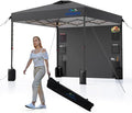 8X8 Pop Up Canopy Tent,Removable Pockets Sidewall for Extra Storage,Easy Up Canopy,Heavy Duty One Person Set Up Event Tent,Grey