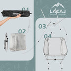 Ultra-Light Folding Camping Chair, All-Aluminum Frame, Surper Breathable Fabric, Easy to Carry, Compact Storage Size (2, Grey)