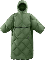 ATEPA Wearable Sleeping Bag, Recycled Warm Winter Camping Blanket Wearable Poncho for Outdoor, Stadium Sports Women Men