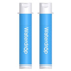 Waterdrop Water Filter Straw, Camping Water Filtration System, Water Purifier Survival Outdoor Drinking Water Purifier for Travel, Backpacking and Emergency Preparedness, 0.1 Micron (Blue), Pack of 2