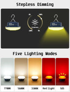 800LM Camping Lantern, Rechargeable & Waterproof LED Tent Light with Magnet, 4500mAh Battery, Stepless Dimming, 5 Modes Including Red for Camping, Emergency, Hiking